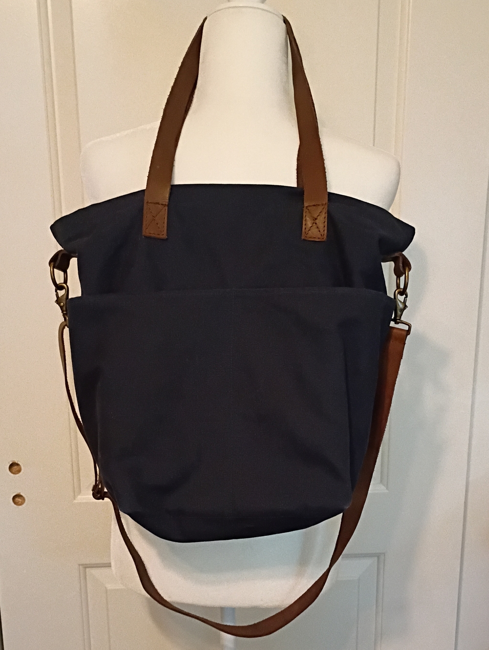Twig & Horn Navy Canvas Crossbody Project Tote